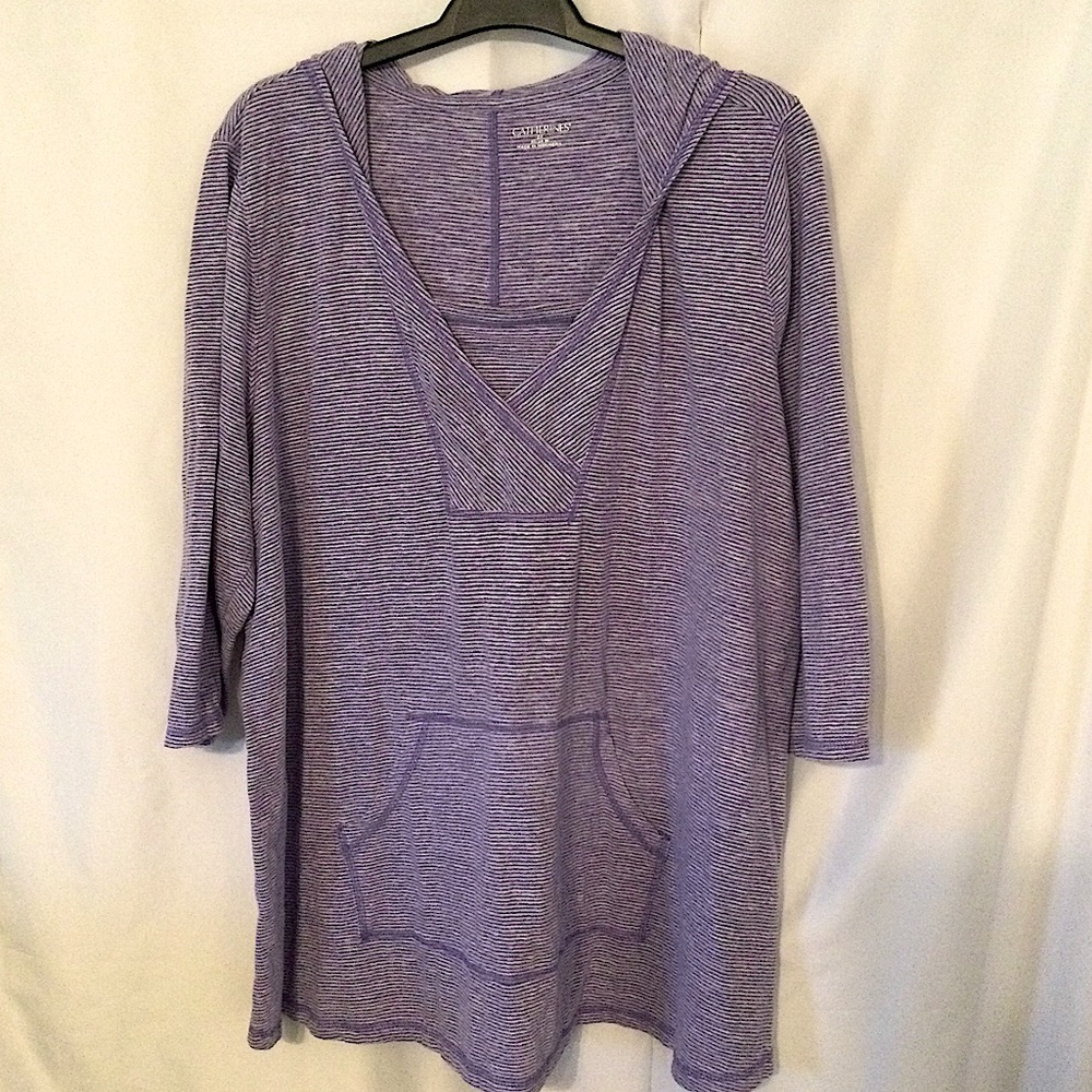 Catherine’s Purple/White Striped Light Hoodie (389)
